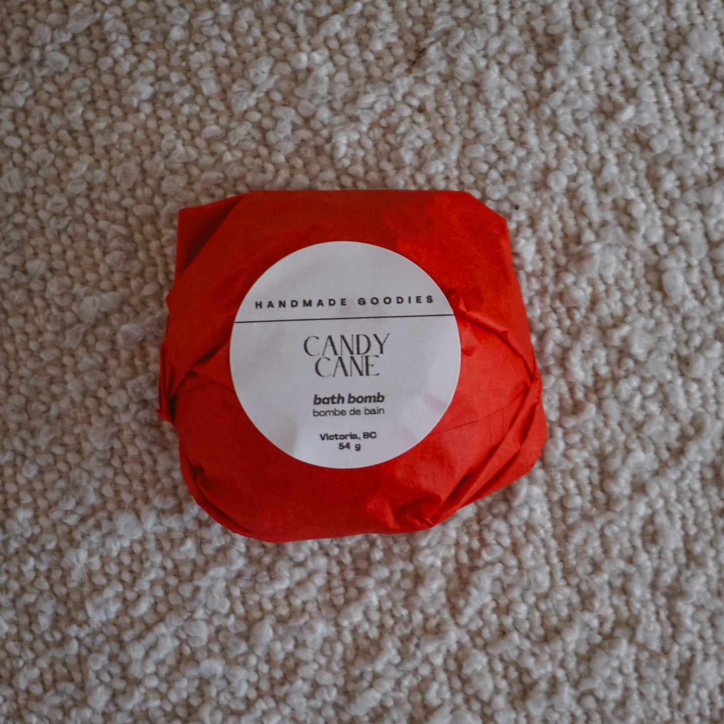 Candy Cane Bath Bomb