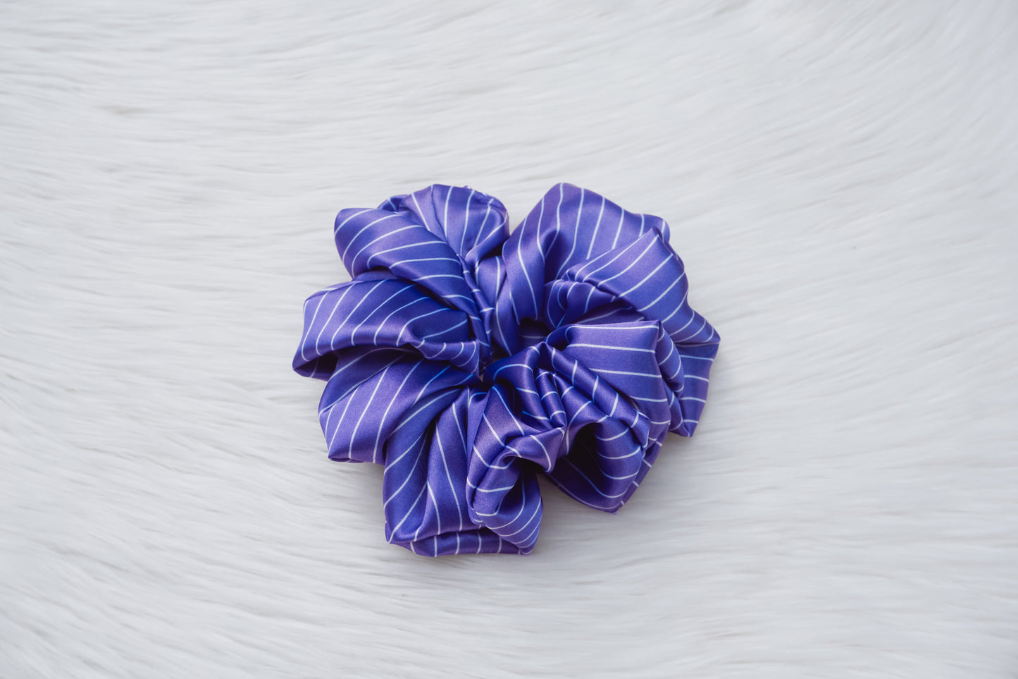 Purple Pin Stripes Scrunchie