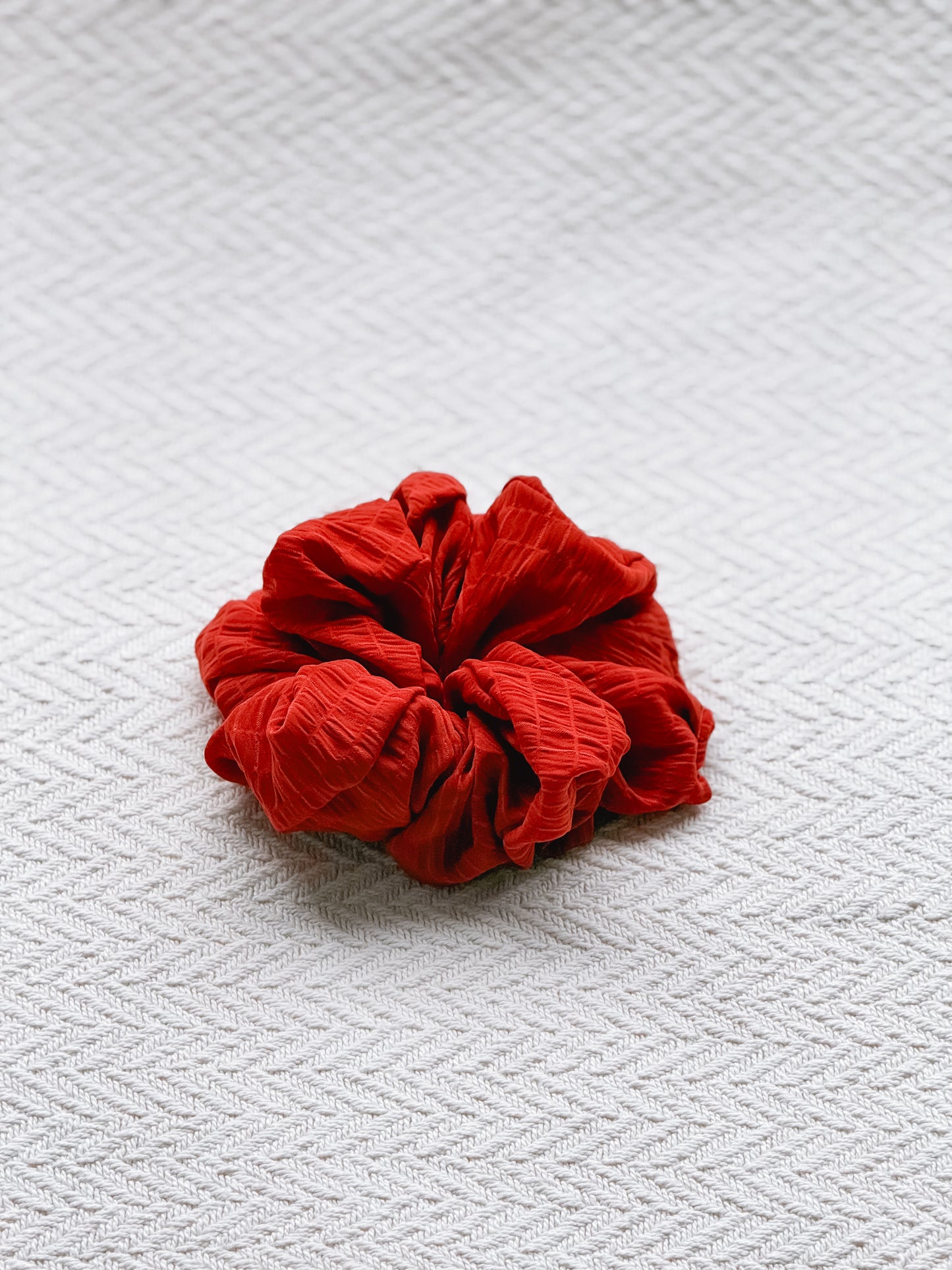 Red Matte Satin Scrunchie
