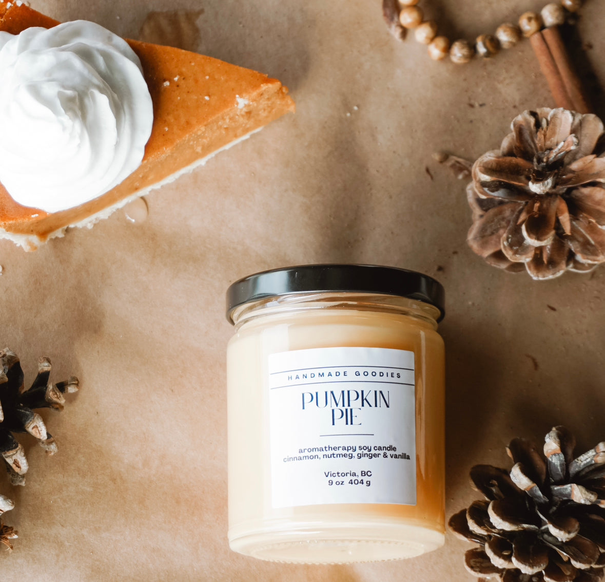 Pumpkin Pie Fall Scented Soy Candle