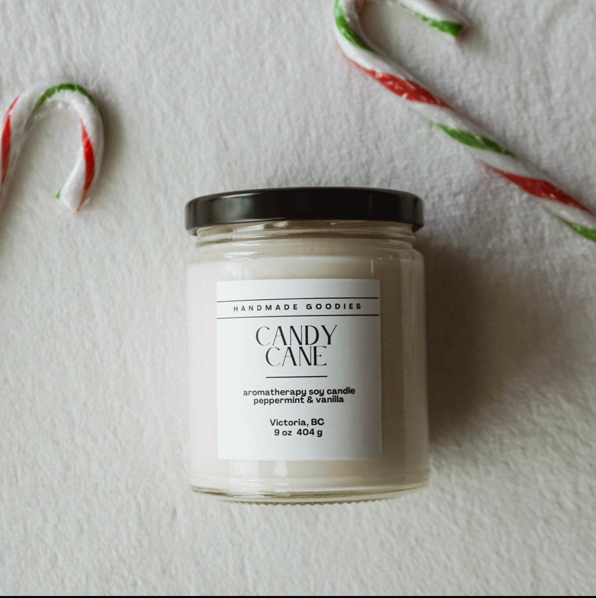 Candy Cane Holiday Scented Soy Candle