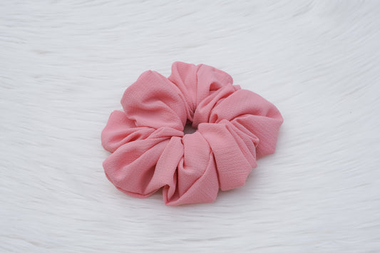 Pink Textured Scrunchie