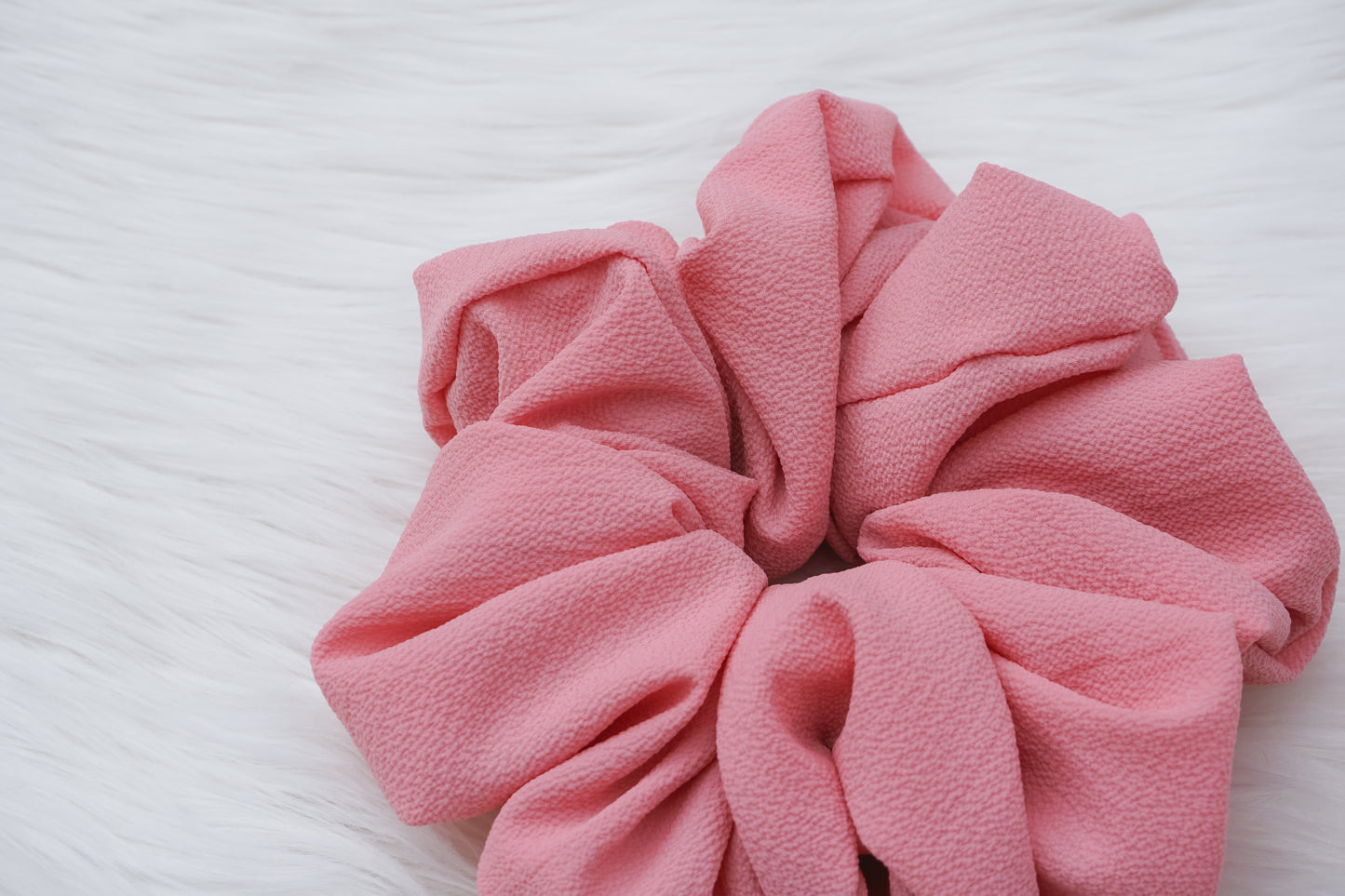 Pink Textured Scrunchie