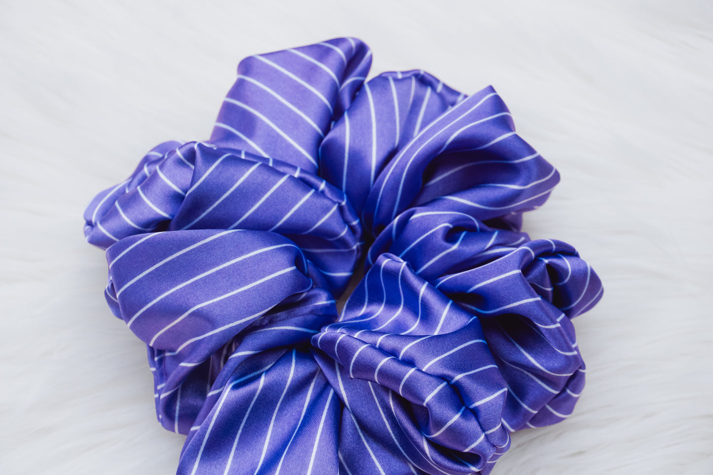 Purple Pin Stripes Scrunchie