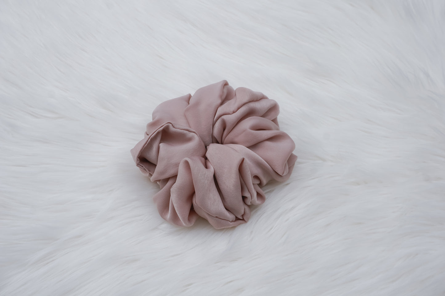 Soft Shimmer Pink Scrunchie