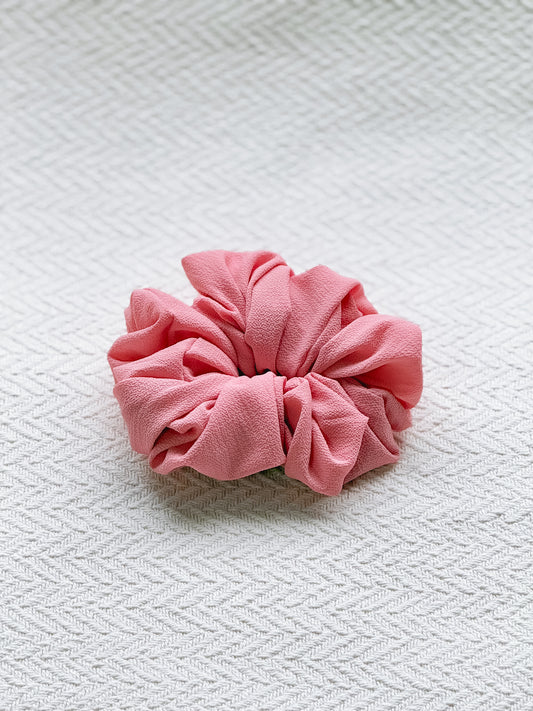 Pink Textured Scrunchie