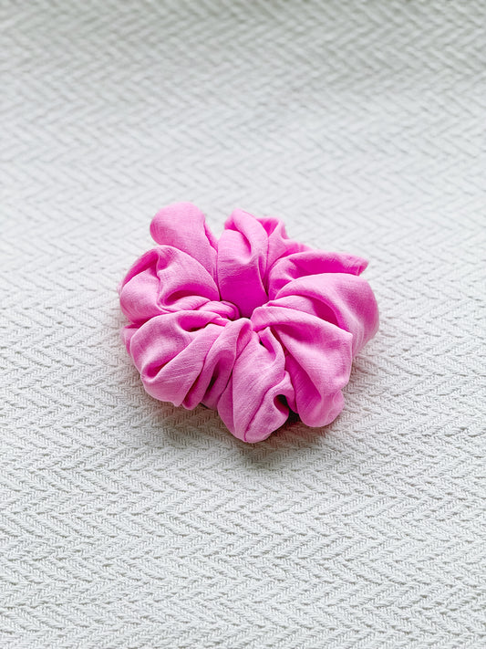 Lilac Linen Scrunchie