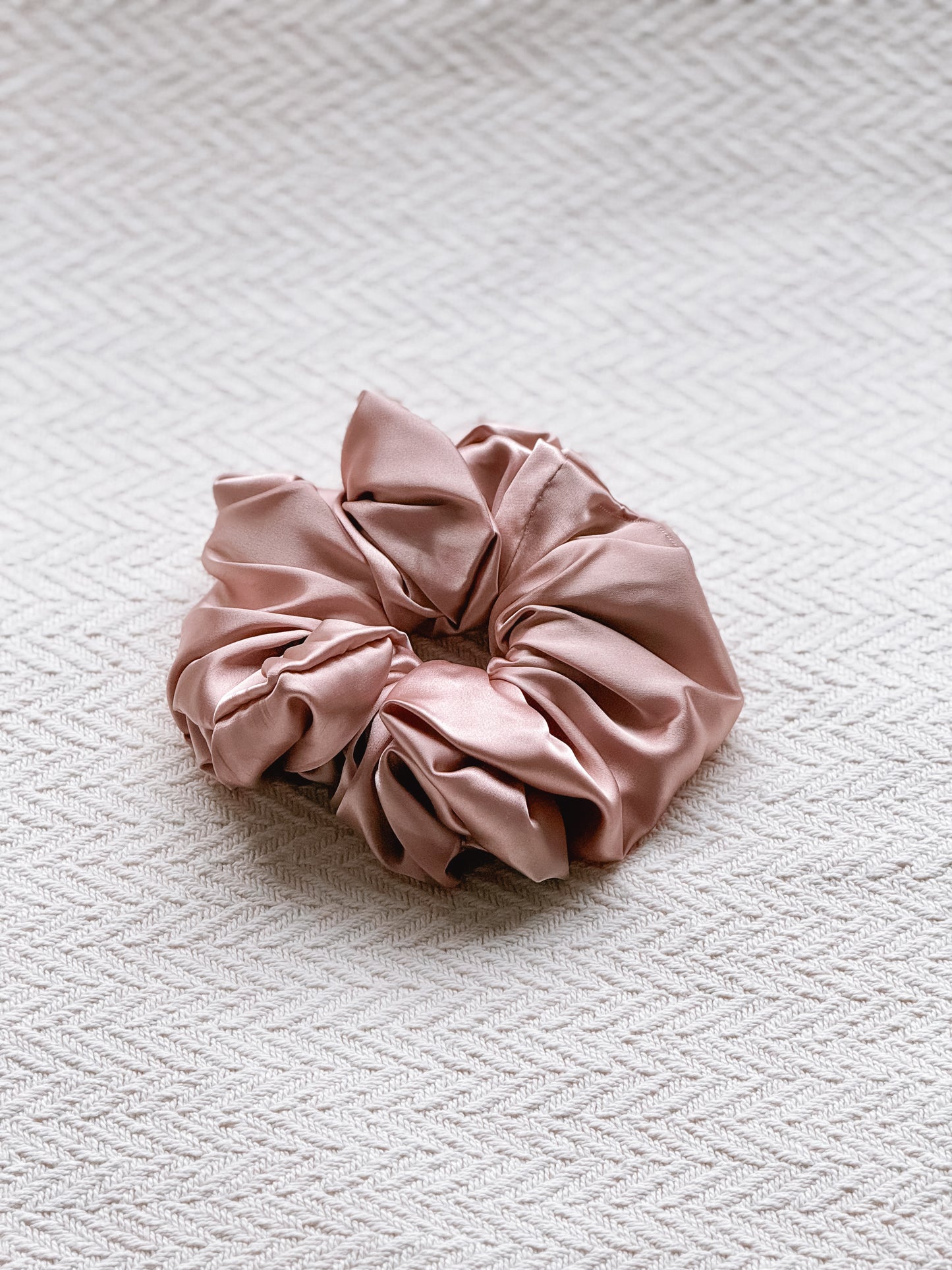 Rose Gold Satin Scrunchie